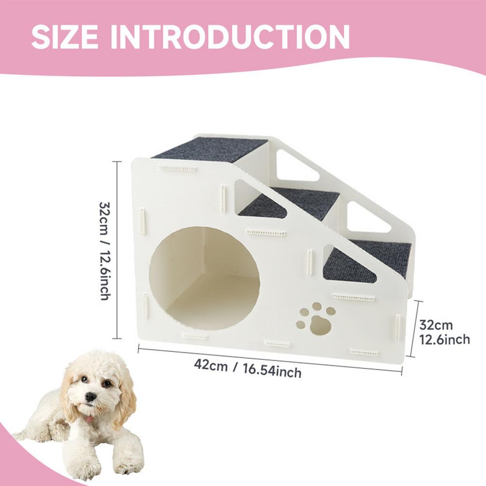 

Dog Stairs Foldable Non-Slip Portable Ramp Puppy House Ladder for Living Room Indoor Bedroom Dogs Puppy Cats Kitten Small Breed