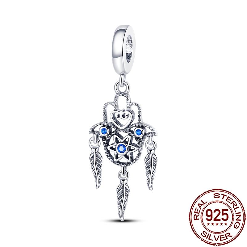 Charms Copper Hamsa Hand All-Seeing Eye Horus Fatima Protection Beads Fit Bracelet Necklace Women Diy Jewelry