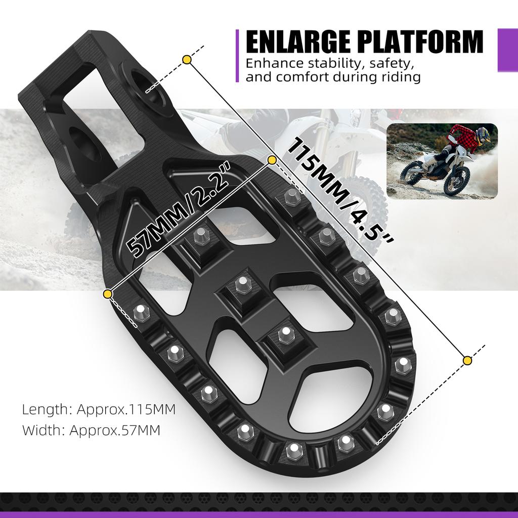 NICECNC For Stark Varg EX For Stark Varg MX 2024-2025 Motocross Forged Offset Foot Pegs Extender Footrests Electric Dirt Bike