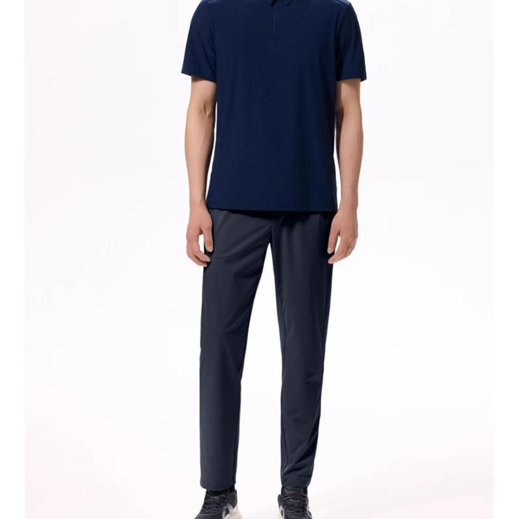 Anta Champion All-Weather Series Solid Color Mid-Waist Straight Casual Pants Men Bottoms Night-Sea-Black 152330511-3