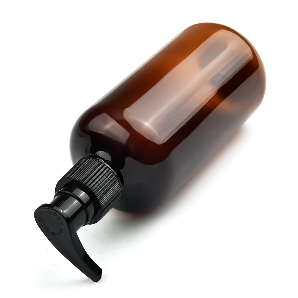 Refillable Empty Pump Bottles Black Lotion Pump Soap Dispenser Spas Therapists 250ml Brown For salons Brand new