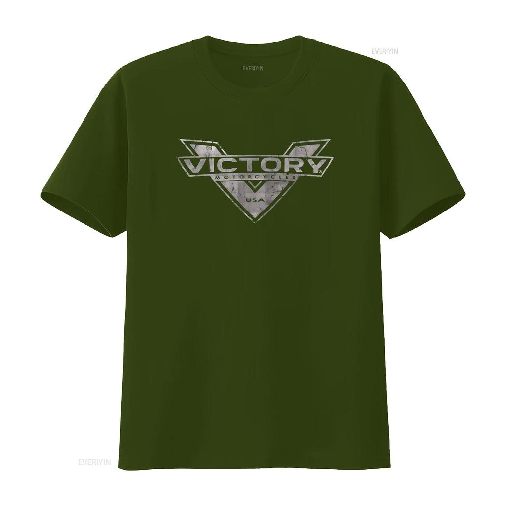 Victory Motorcycle Softstyle T Shirt Vintage Washed Homme Streetwear Designer Clothes Graphic Stretched Slightly Fashion