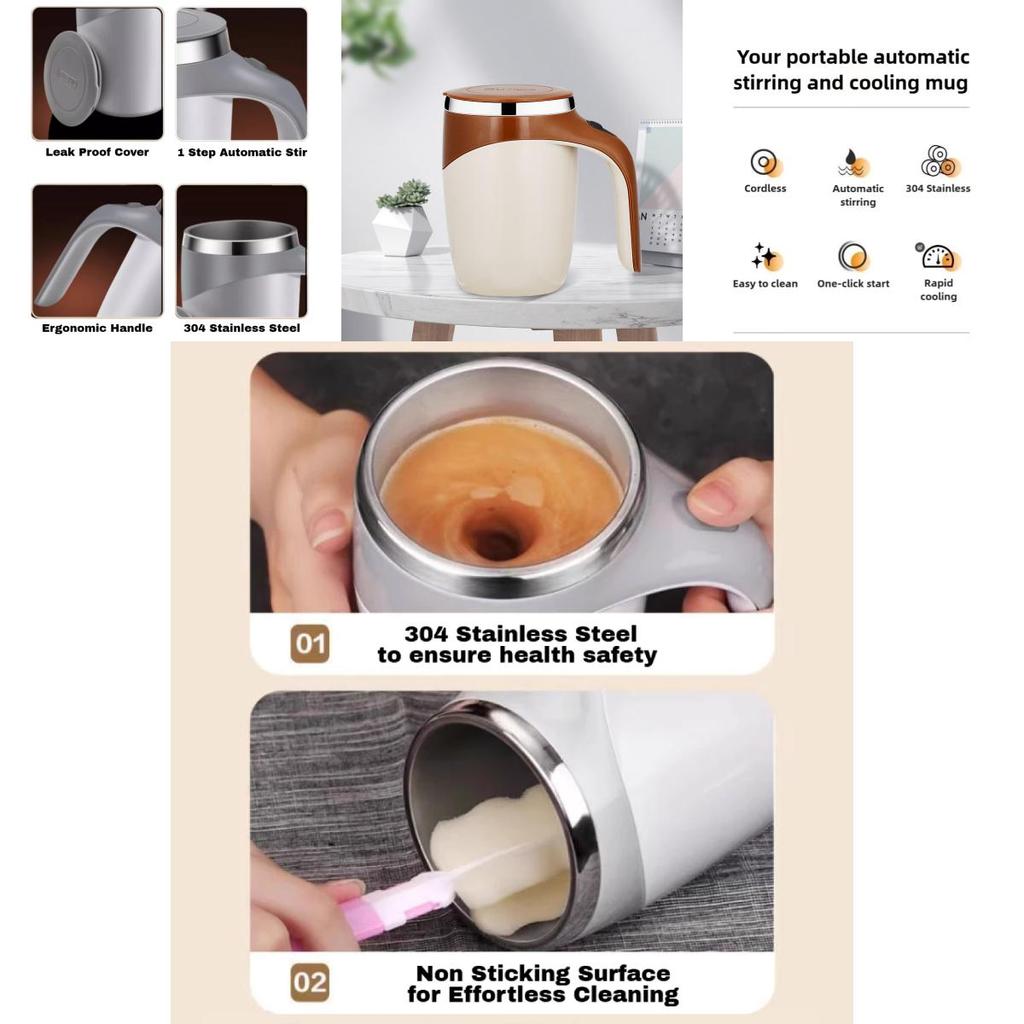 Tasse à café magnétique à rotation automatique pour restaurants et cafés