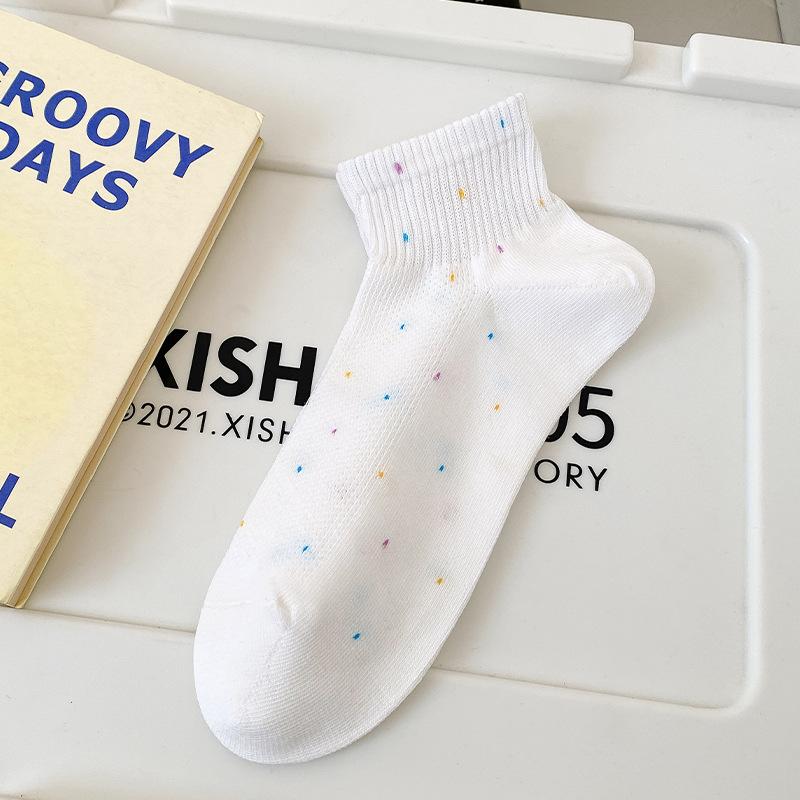 Båtsokker Ren Bomull Dame Vår og Sommer Tynn Mesh Dame Benløse Sommer Helbomull Korte Sokker