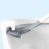 Golf Long Handled Silicone Toilet Brushes With Holder Set  No Dead Corner Toilet Cleaning Brush Bathroom Cleaning Acssories