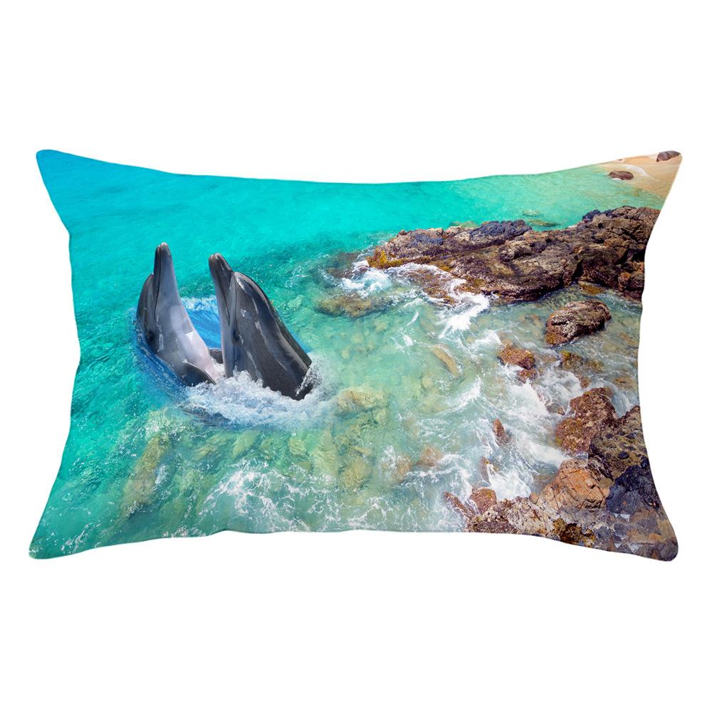 

Декоративные наволочки 30x50 см Дельфин Океан поясничная наволочка чехол для диванной подушки автомобильная офисная подушка задняя подушка домашний декор 30X50cm
