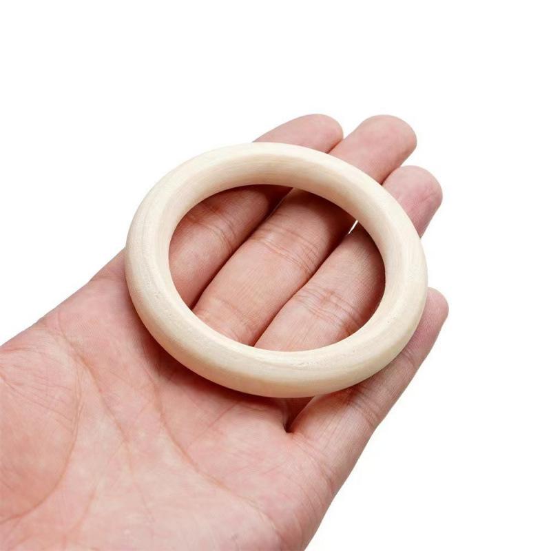 Natural Wooden Ring Loop for DIY Jewelry and Decorative Hanging