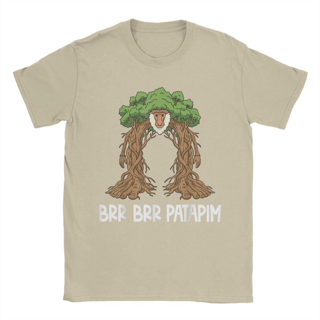 Italian Brainrot Characters BRR BRR Patapim T-Shirt Beach T Shirts For Male Loose Tee Shirt Short-Sleeve Y2K Casual Tees