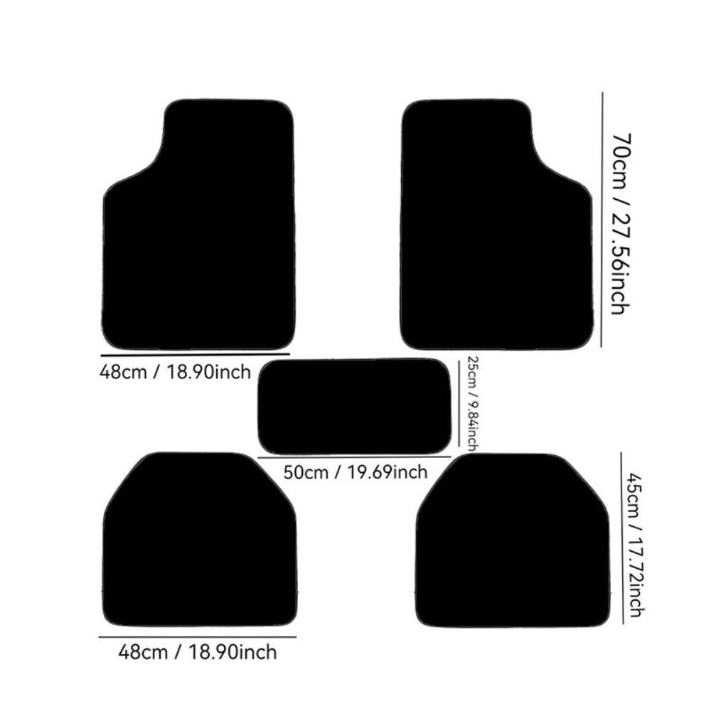 5Pcs/Set PU Leather Car Floor Mats Waterproof Car Floor Protector Rugs  for Front Rear Seats