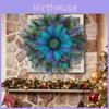 Wreath Feather Peacock Festive Event Decor Natural Materials Seasonal Home Decor