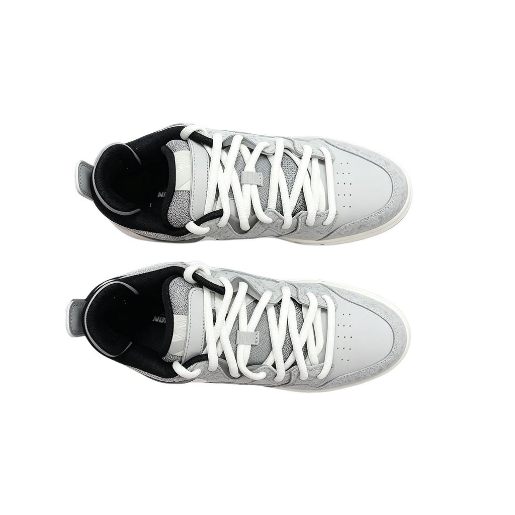 Li Ning We I Pro Minimalist Trendy Versatile Wear Resistant Breathable Low Top Skate Shoes Men Sneakers Gray White AGCW381-3