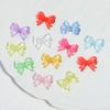 30Pcs Multicolor Transparent Acrylic Bowknot Beads For DIY Bracelet Earring Keychain Daliy Jewelry Supplies