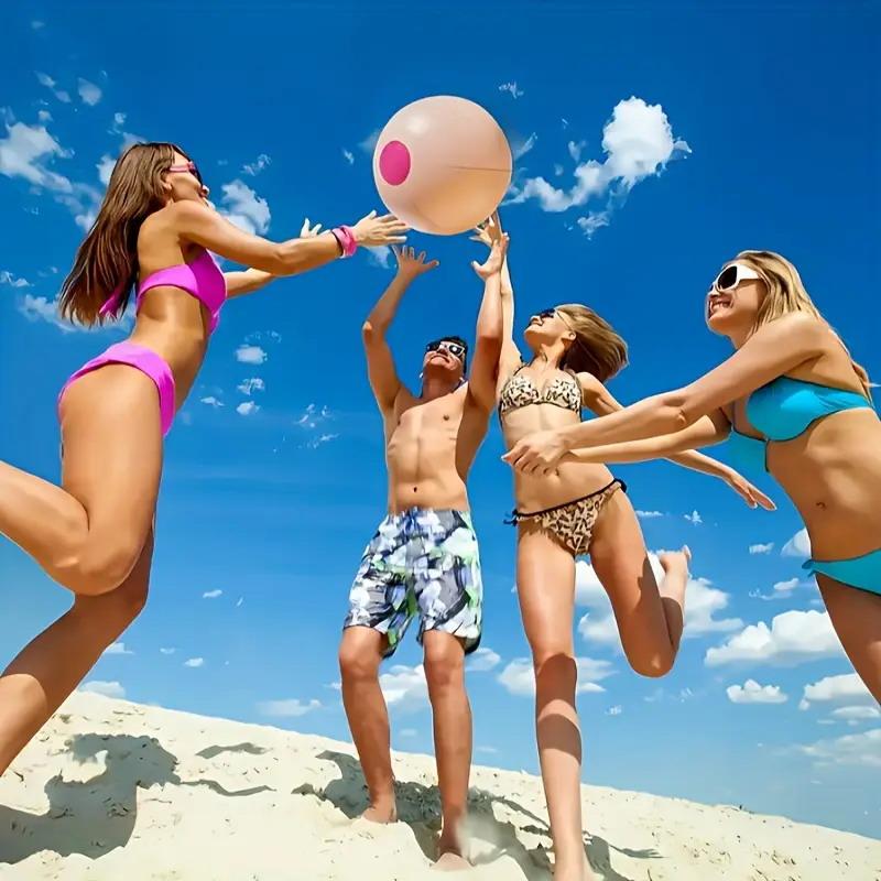 1/2Pcs Funny Prank Adult Inflatable Pvc Beach Ball Interactive Balloon, Funny Adult Novelty Gift Party Spoof Pool Toys 8.66 Inch