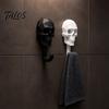 Personalized Gothic Storage Hook Skull Wall Hook, 3D Printed Decorative Adhesive Key Bedroom Necklace Jewelry Rack Holder, Mounted Organizer for Home