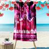 Name Custom Sabrina Carpenter Print Beach Towel, Large Soft Quick Dry Towel for Beach Camping Swimming