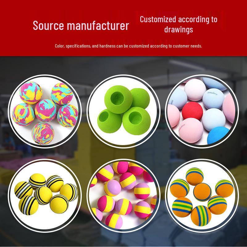 Spot EVA Colorful Foam Ball: Rainbow Badminton, Kids' Toy, Soft Golf, Pet Playball.