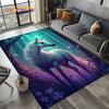 Unicorn Cartoon Cute 3D Dream Girl Carpet Rug for Living Room Bedroom Home Sofa Decoration,Kid Area Rug Non-slip Floor Mat Gift