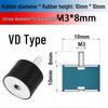 VD Type Cylindrical Rubber Vibration Isolator Pad with Inner & Outer Thread – NHE02 Motor Shock Absorbing Foot Pad