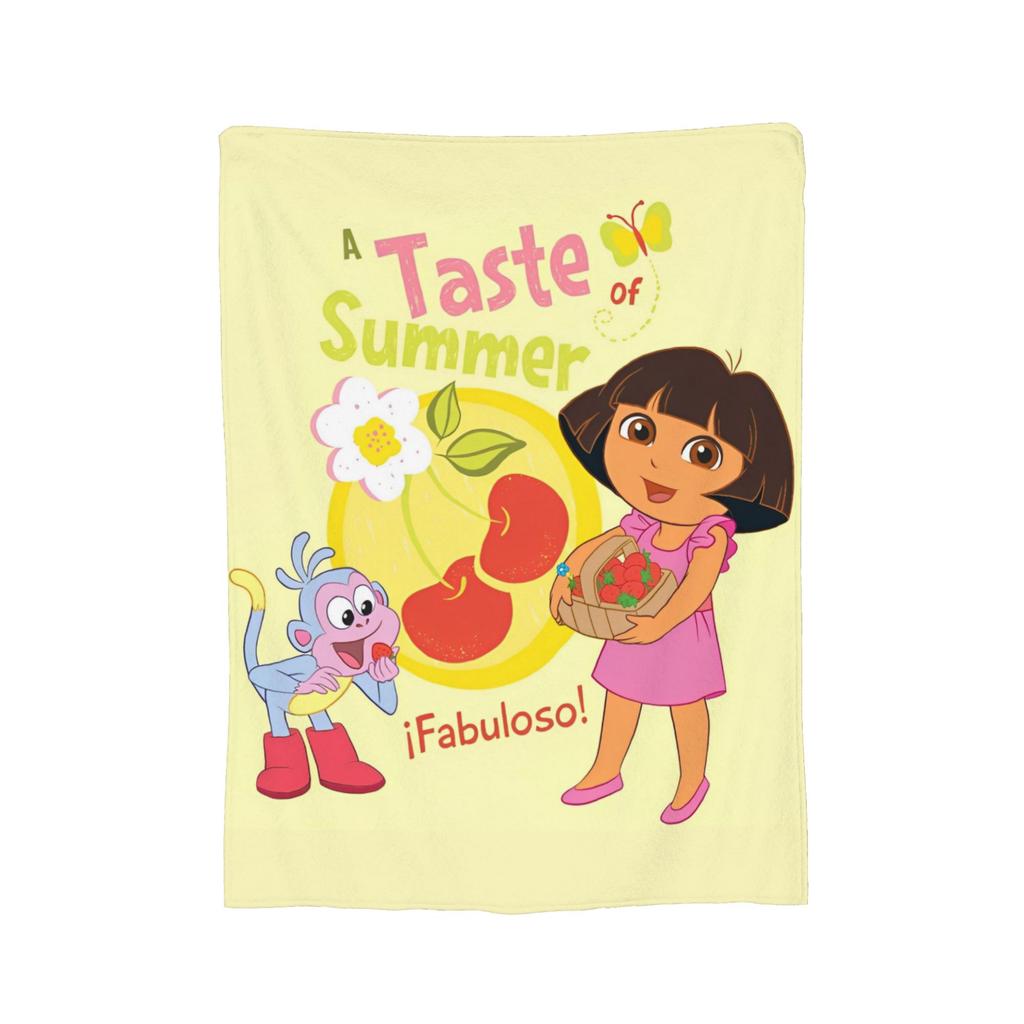 D-Doras der Entdecker Cartoon-Decke Fleece Sommer Klimaanlage Multifunktionale warme Überwurfdecke für Sofa, Auto, Bettdecke