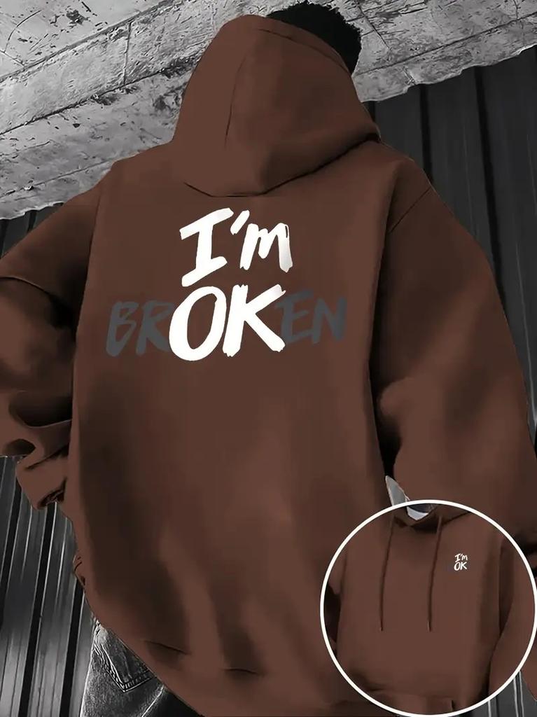 The hoodie for Spring and Autumn 2025 features a casual fashionable and comfortable 3D letter pattern print