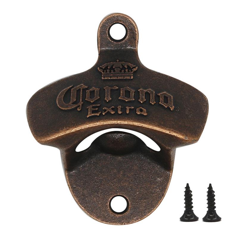 Creative Wall Mounted Fixed Bottle Opener Zinc Alloy Bottle Opener 1 piece Retro Beer Bottle Opener