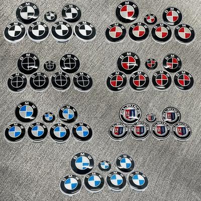 7-piece Set Is Suitable for BMW Group's Front and Rear Logo 82/74mm 45mm Steering Wheel 56/68mm Hubcap Replacement Badge.