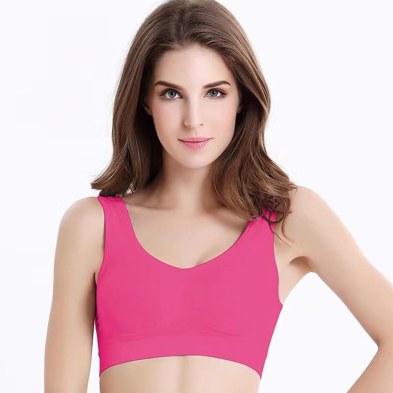 1 adet Kadın Spor Sütyeni Büyük Beden Çelik Halkasız Dikişsiz İç Çamaşırı Çıkarılabilir Göğüs Pedi Koşu Spor Yoga Yelek Sütyen