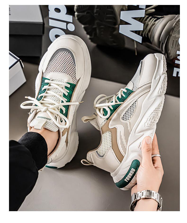 New Shoes for Men Casual Sport Platform Shoes Spring Summer Breathable Chunky Sneaker Street Cool Trainers