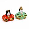 Osaka Choseido Hina Compact Miniature for Hinamatsuri Elegant Black Base Doll, Doll, (Girl's Day), Ceramic,