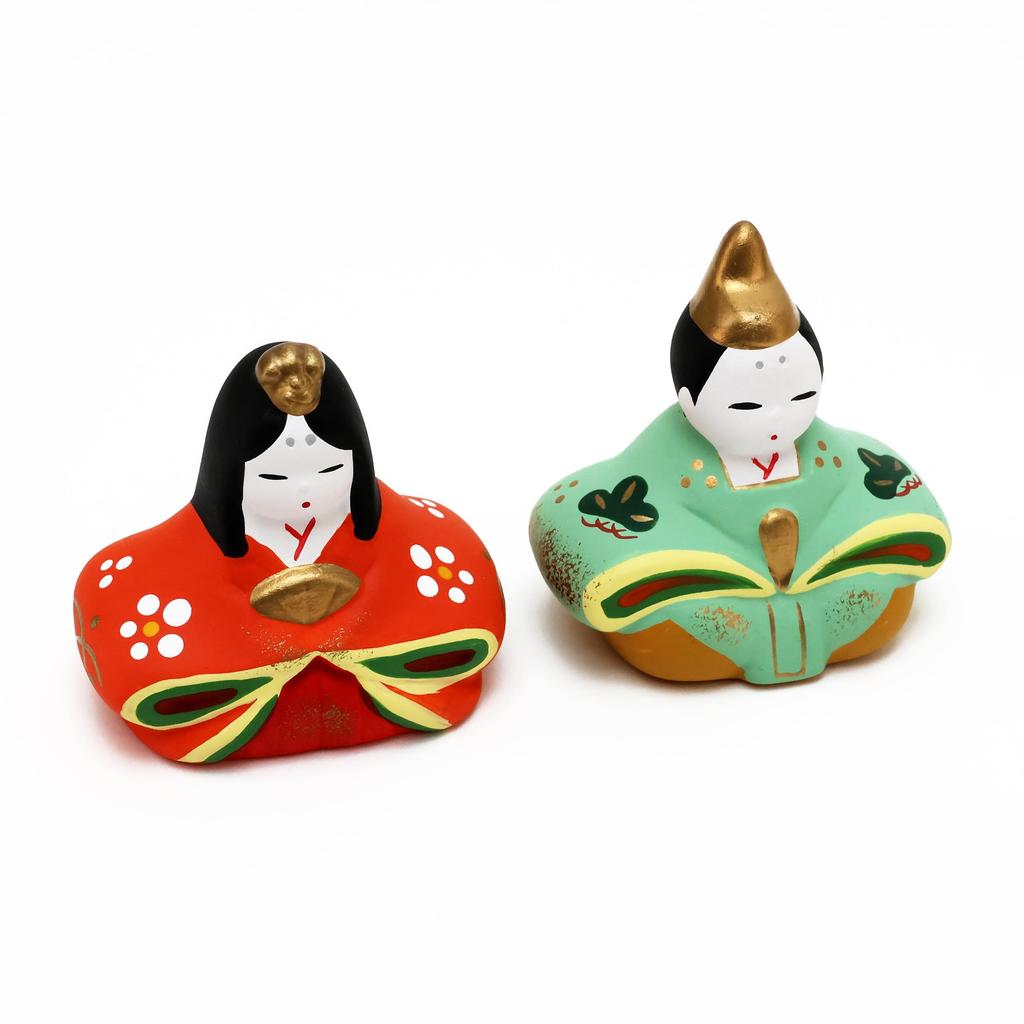 Osaka Choseido Hina Compact Miniature for Hinamatsuri Elegant Black Base Doll, Doll, (Girl's Day), Ceramic,