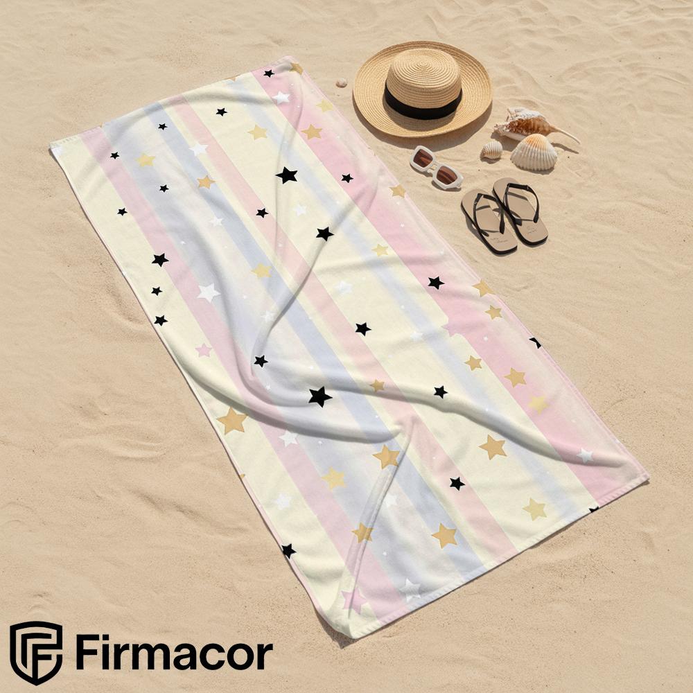 Pastel Striped Star Cartoon Anime Beach Towel Microfiber Quick Dry Super Absorbent Soft Bath Towel for Kids Adults Travel