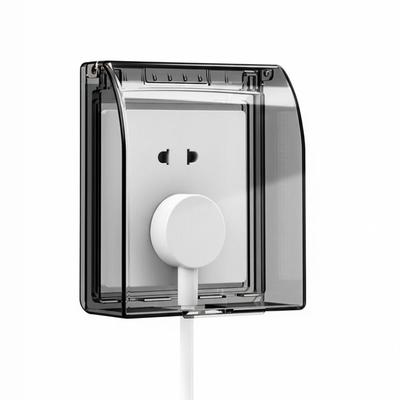 Duvara Monte Priz Su Geçirmez Kutu Plastik Koruma Priz Elektrik Fişi Kapağı Banyo