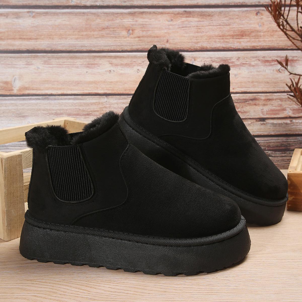 

Зимние сапоги для женщин Ботильоны на плоском каблуке Женские ботильоны Зимняя обувь Сапоги Женские роскошные дизайнерские ботинки на платформе с круглым носком 36 чёрный