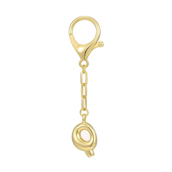 Letter Keychain Mini 3D Alphabet Charm Matte Glossy Golden Plating Key Chain with Lobster Clasp Bags Keys Bracelets Accessories