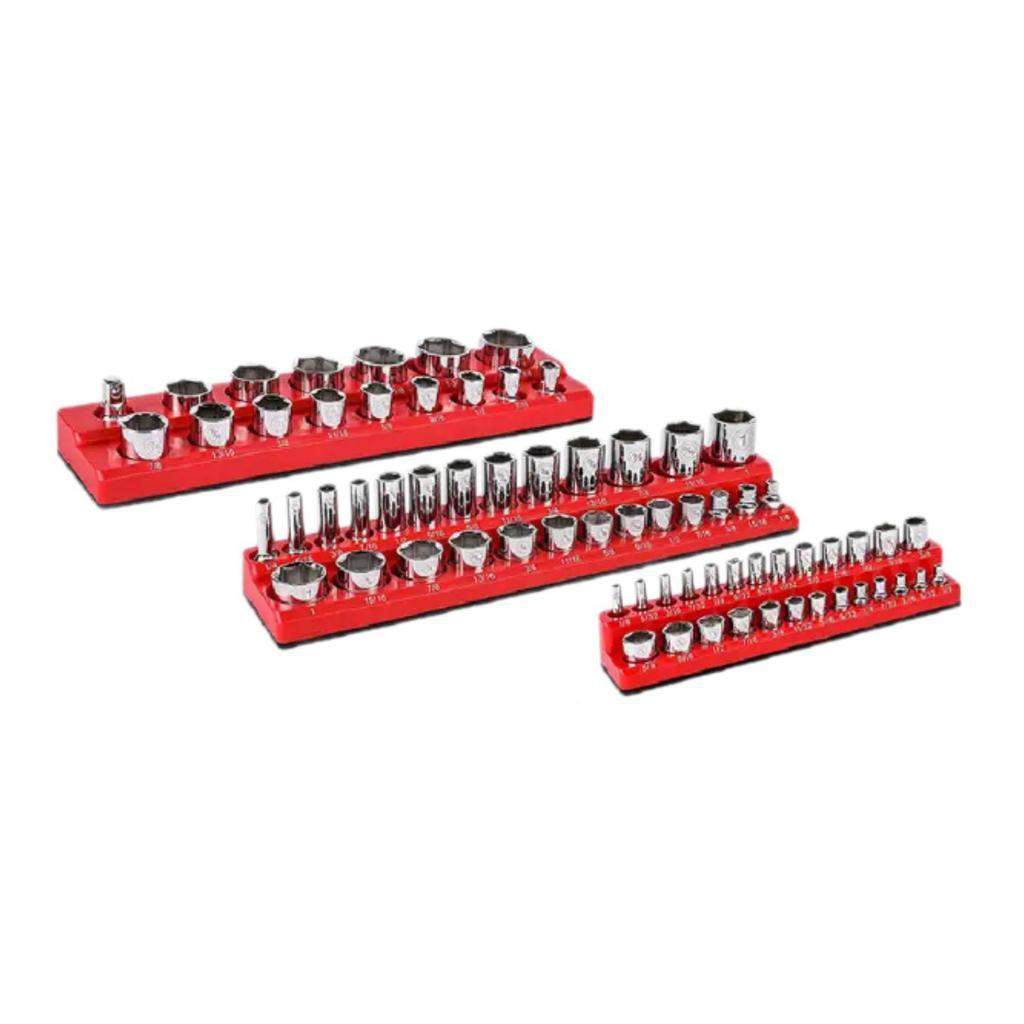3 Pcs Magnetic Socket Organizers Easy To Use for Workbench Tool Wear Resistant Portable Socket Holders Kit for Tool Drawer