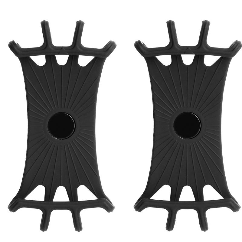 2PcsColorful Silicone Mobile Phone Holder Bicycle Motorcycle 360Degree Phone Holder Stand Anti-drop GPS Clip Bracket Accessories