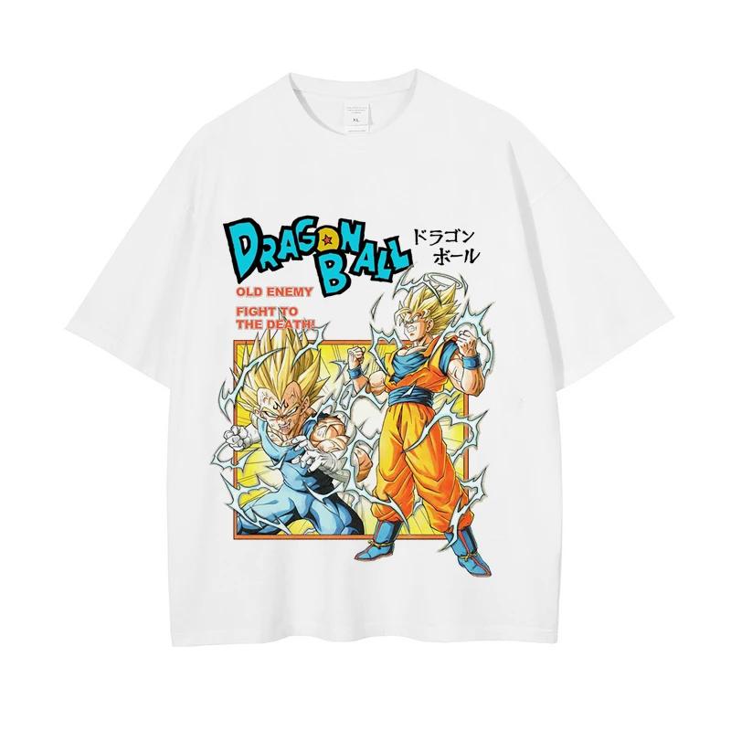 2026 New Anime Dragon Ball Printed Short Sleeve T-shirt Men's and Women's T-shirt Men's Top Sports T-shirt Harajuku Y2K Tee