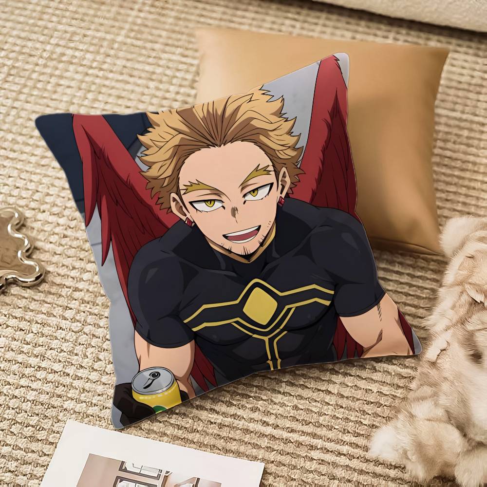 Anime M-My Hero A-Academia H-Hawks Pillow Case Anti-dustmite Invisible zipper Sofa Bed