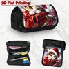 1pc 1pcs Christmas Cat Pencil Case Suitable for Schools, Offices, Travel - Double Layer Flip Cover with Zipped Closure, Multi-Layer Storage Bag, Red C