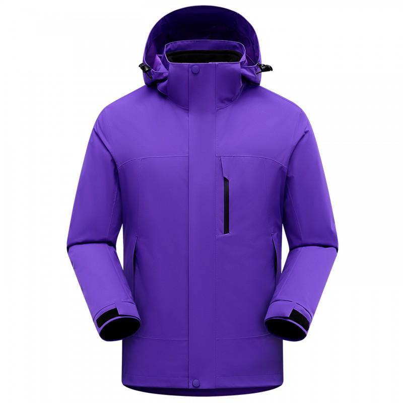 Removable 2-Piece Windproof Warm Breathable Outdoor Jacket Hiking Camping Skiing Cycling Unisex