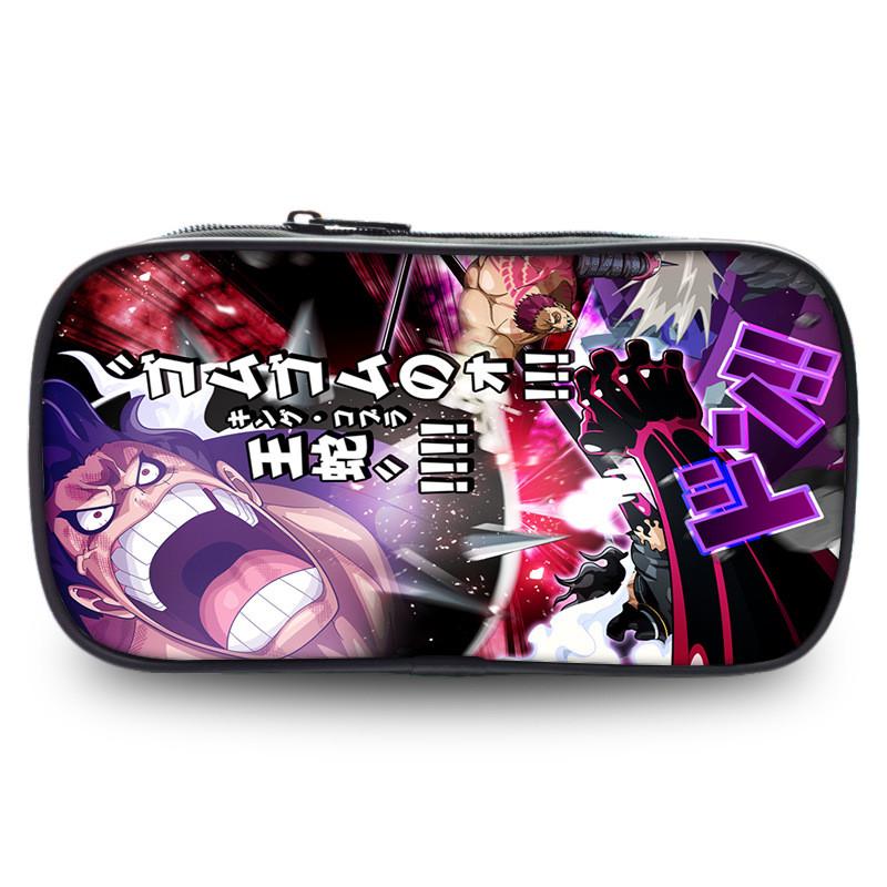 Stunning Polyester One Piece Pencil Case Featuring Zoro And Luffy For Students