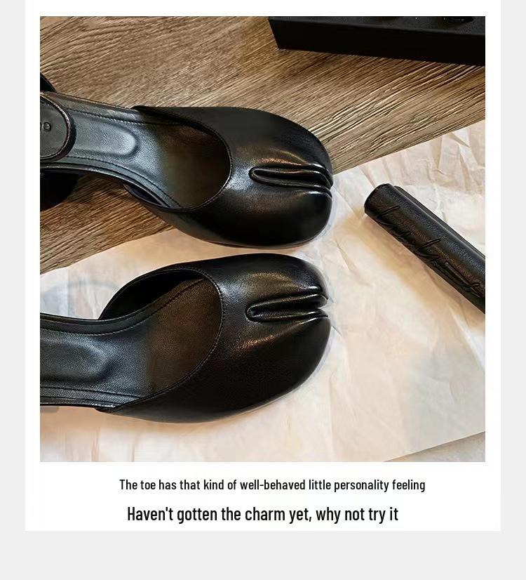 Summer Fashion Chunky Heel Split Toe Mary Jane Shoes for Women