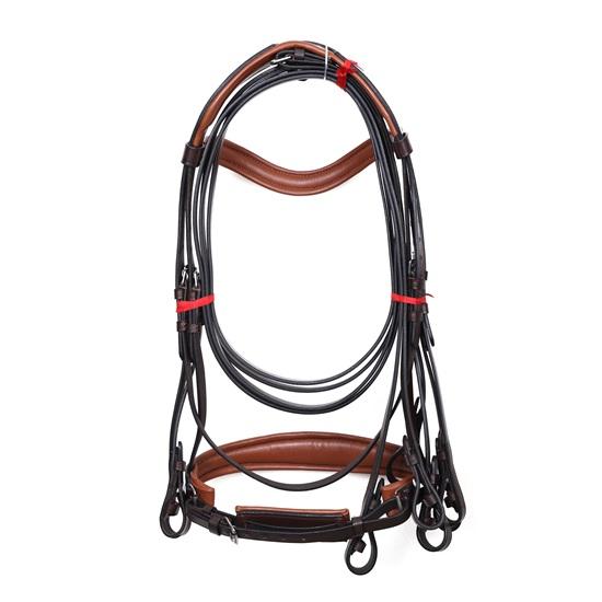 Weymouth Bridle Tan Stone Crystal Brow-Band with Softy Padding for Horse.