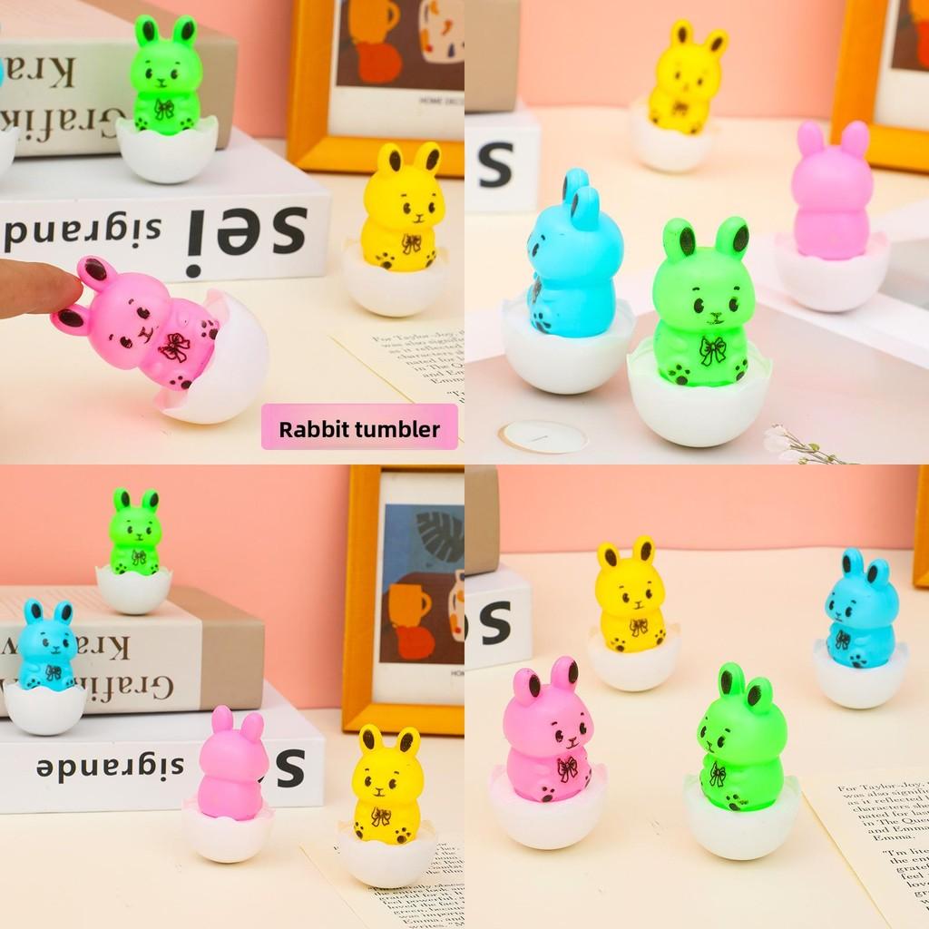 Rabbit Tumbler Toy For Kids With Plastic Resin Material And Educational Benefits