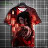 Manga Girl Print T-Shirt Japanese 3D Print Top Personality Anime