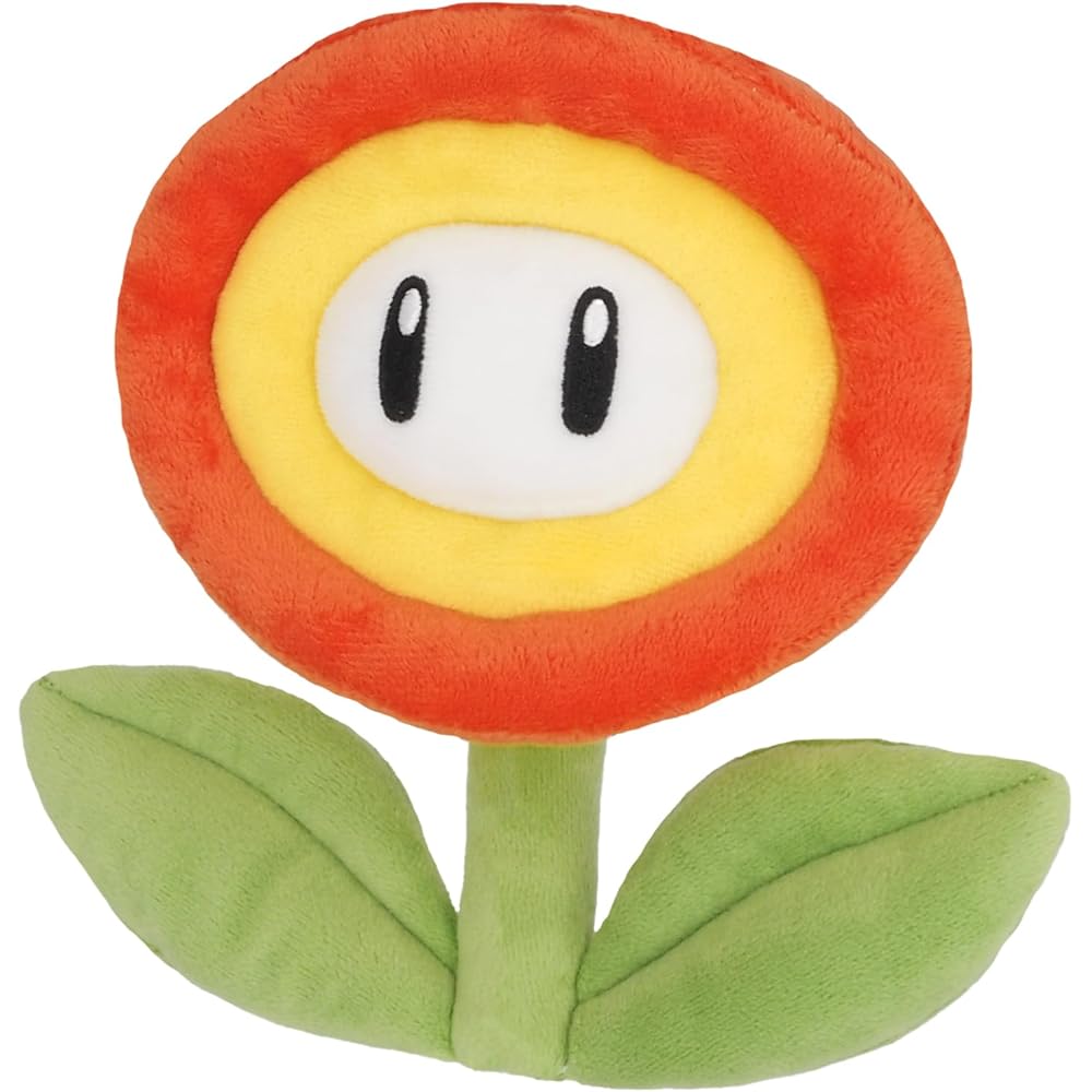 

Sanei Boeki Super Mario All Star Collection Fire Flower Plush Toy 19x6x18cm