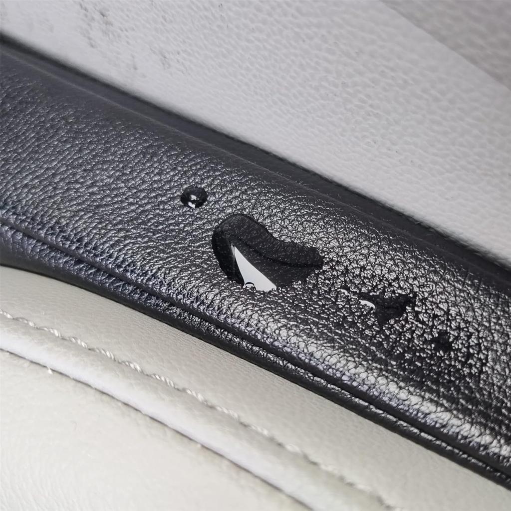 Leather Seat Gap Filler, No Drop Seat Guard Universal For Car SUV, Truck To Fill The Gap Between Seat And Console Black Crevice Plug Drop Blocker