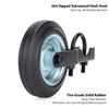 Kit Heavy Duty Farm Gate Caster Rubber Wheel Metal Tube Metal Fence Gate Wheel Black Adjustable Height Shipping Container Gate