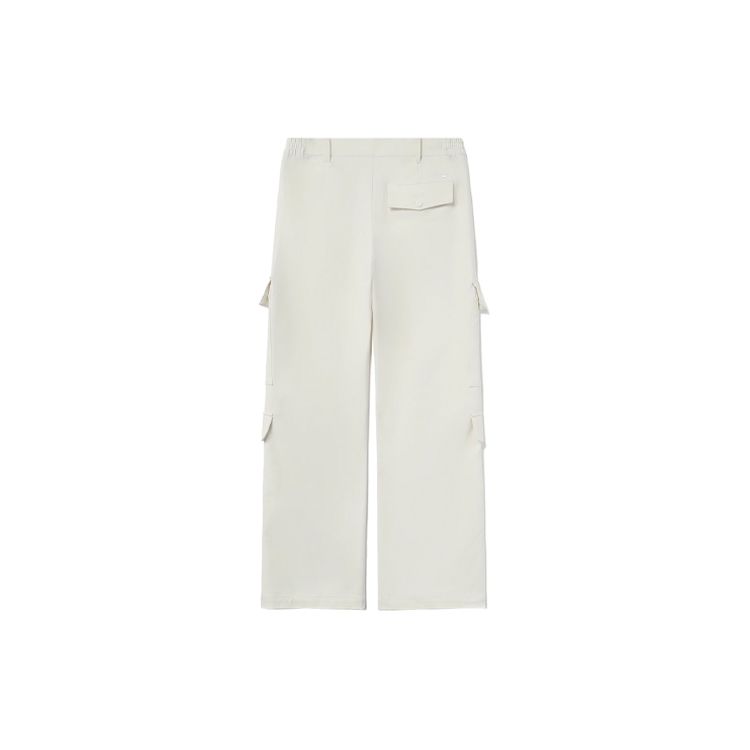 Li Ning CF Logo Solid Color Straight Leg Knitted Sports Pants Unisex pants AYKR992-1