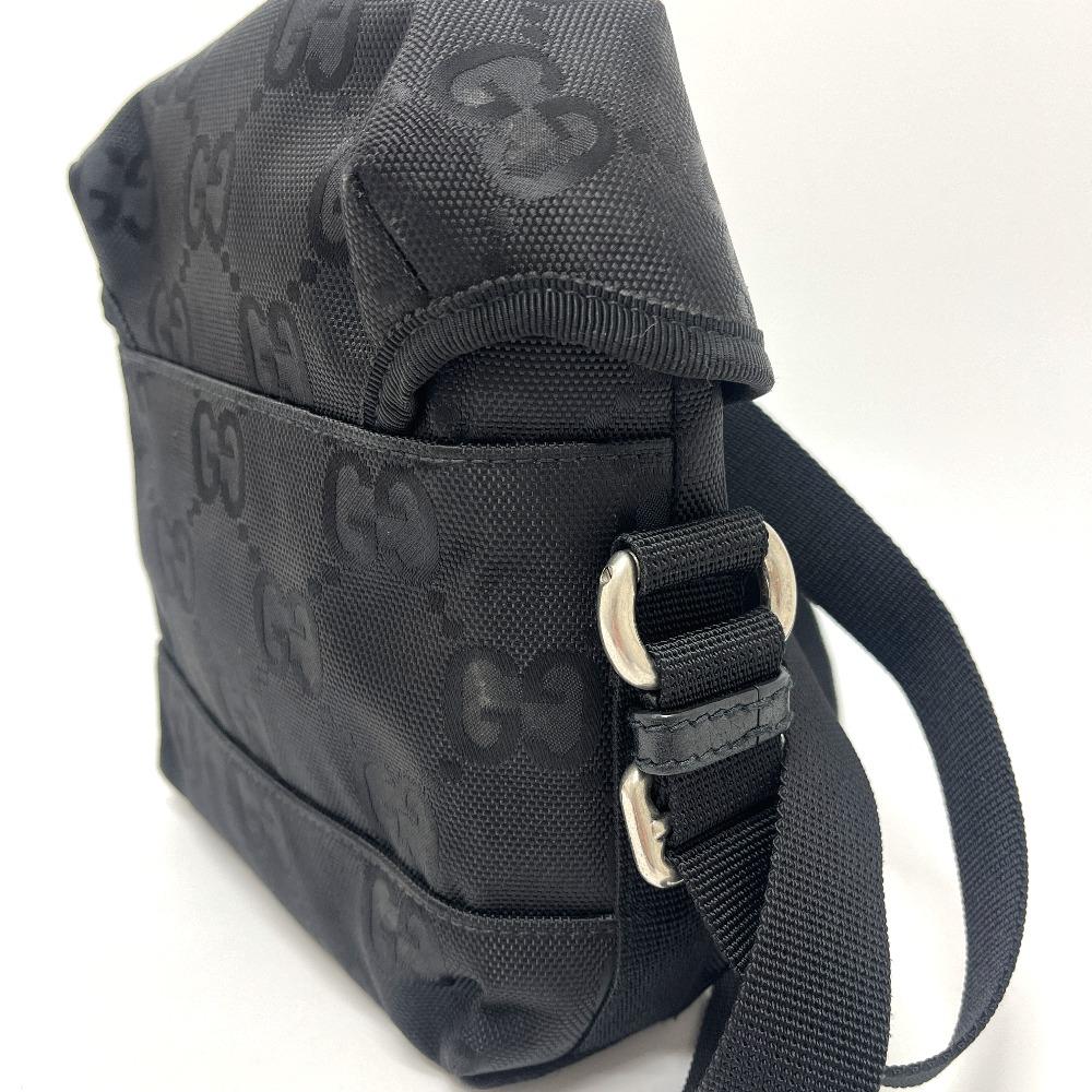 GUCCI 643858 Off the grid Messenger GG Nylon Bag Shoulder Bag Black/SilverHW